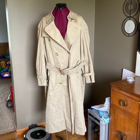 Vintage Burberry Tan Belted Trench Coat (Size 44 Long)